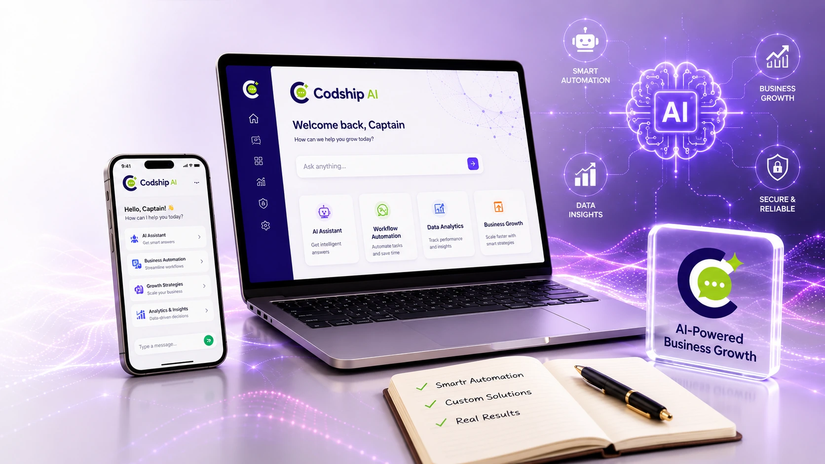 Codship AI business technology on desktop and mobile